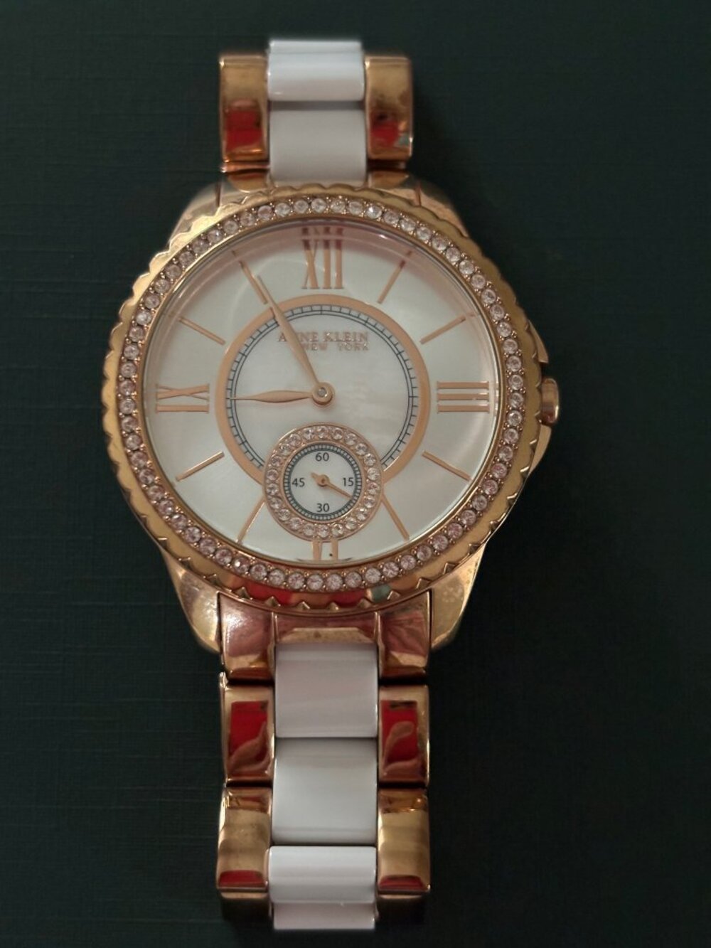 Anne Klein Gold and Mother of Pearl Womens Watch